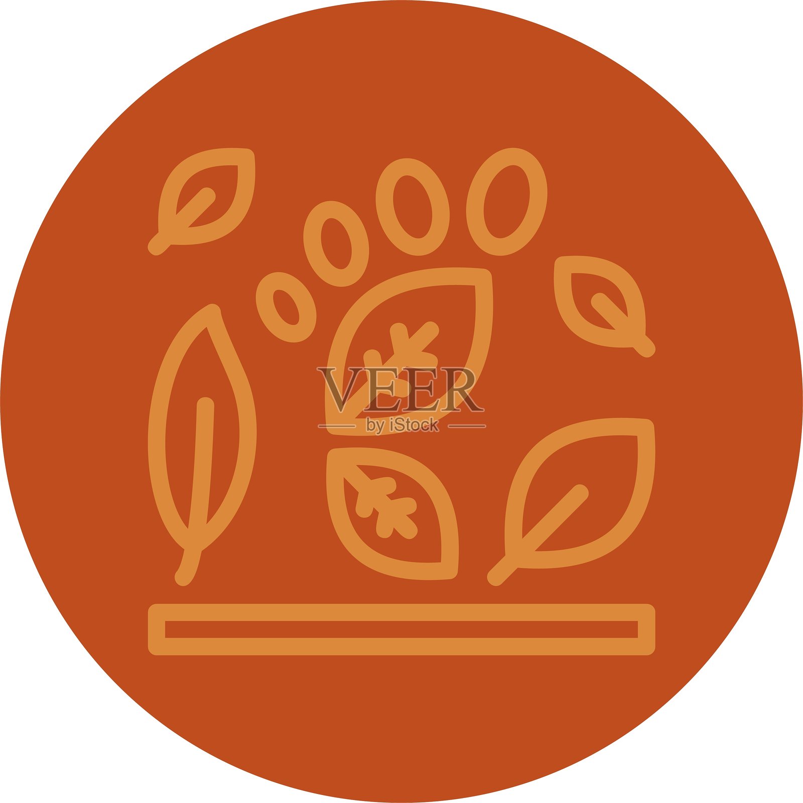 碳足迹线条多色图标插画图片素材