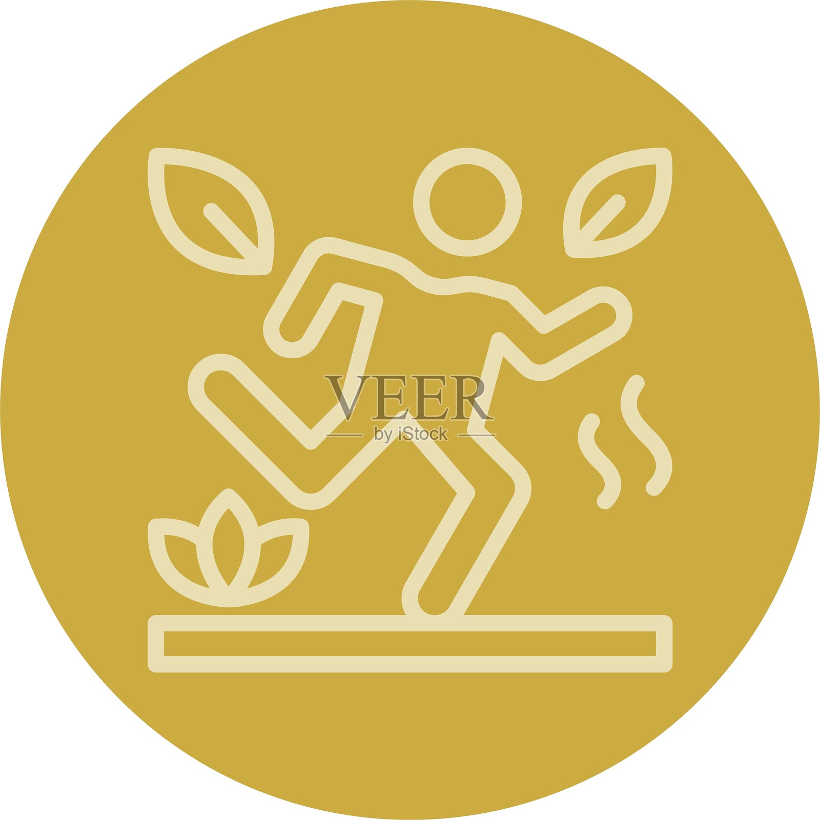 跑步线多色图标插画图片素材