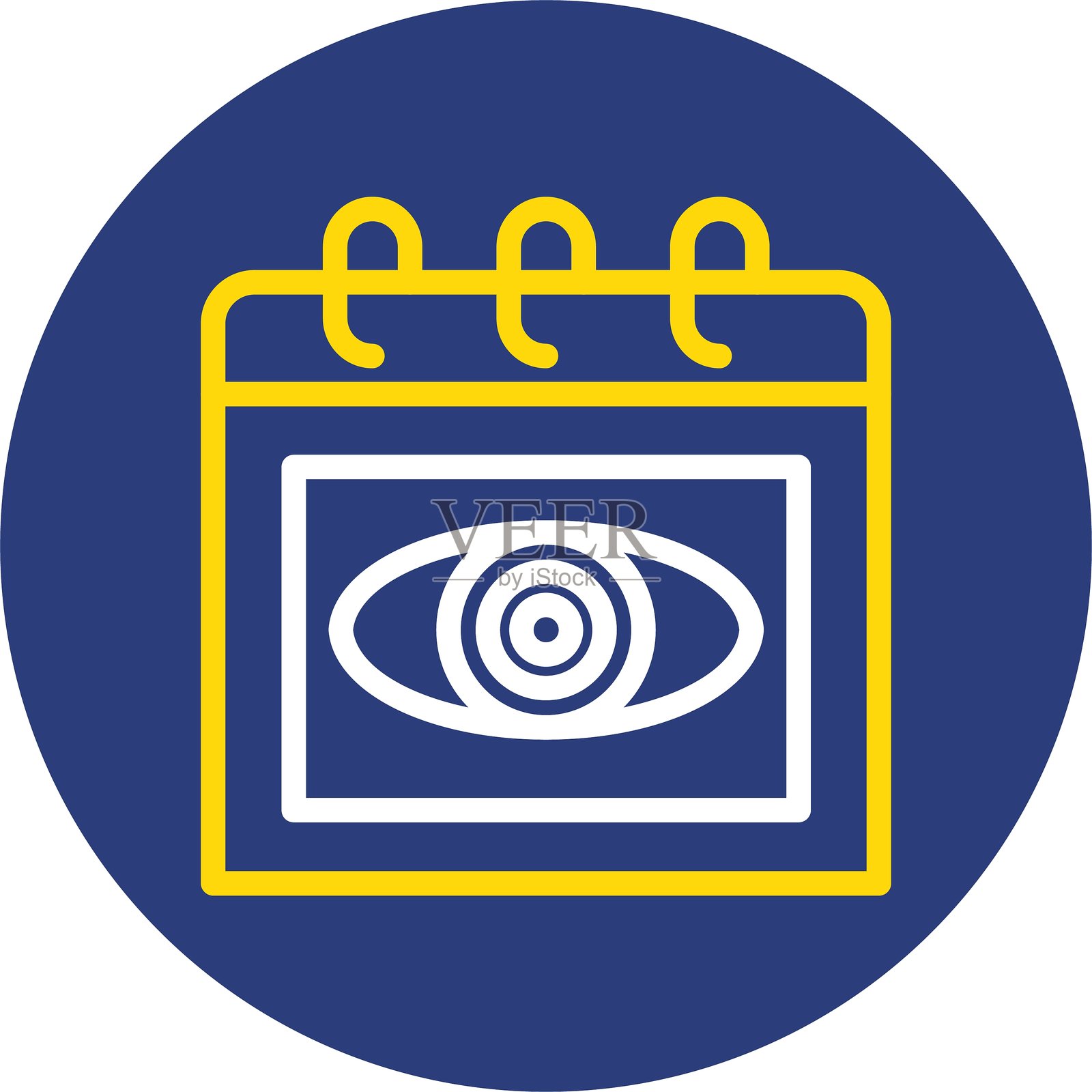 简单的双线圆形图标插画图片素材