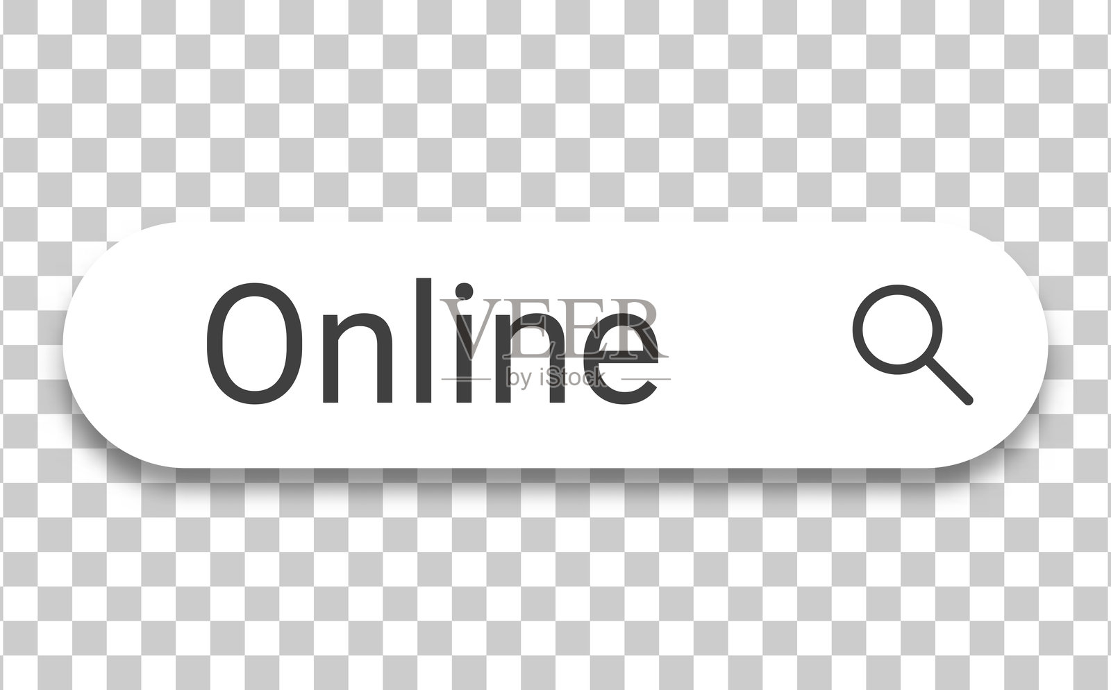 在线 - 透明背景上的搜索栏插画图片素材