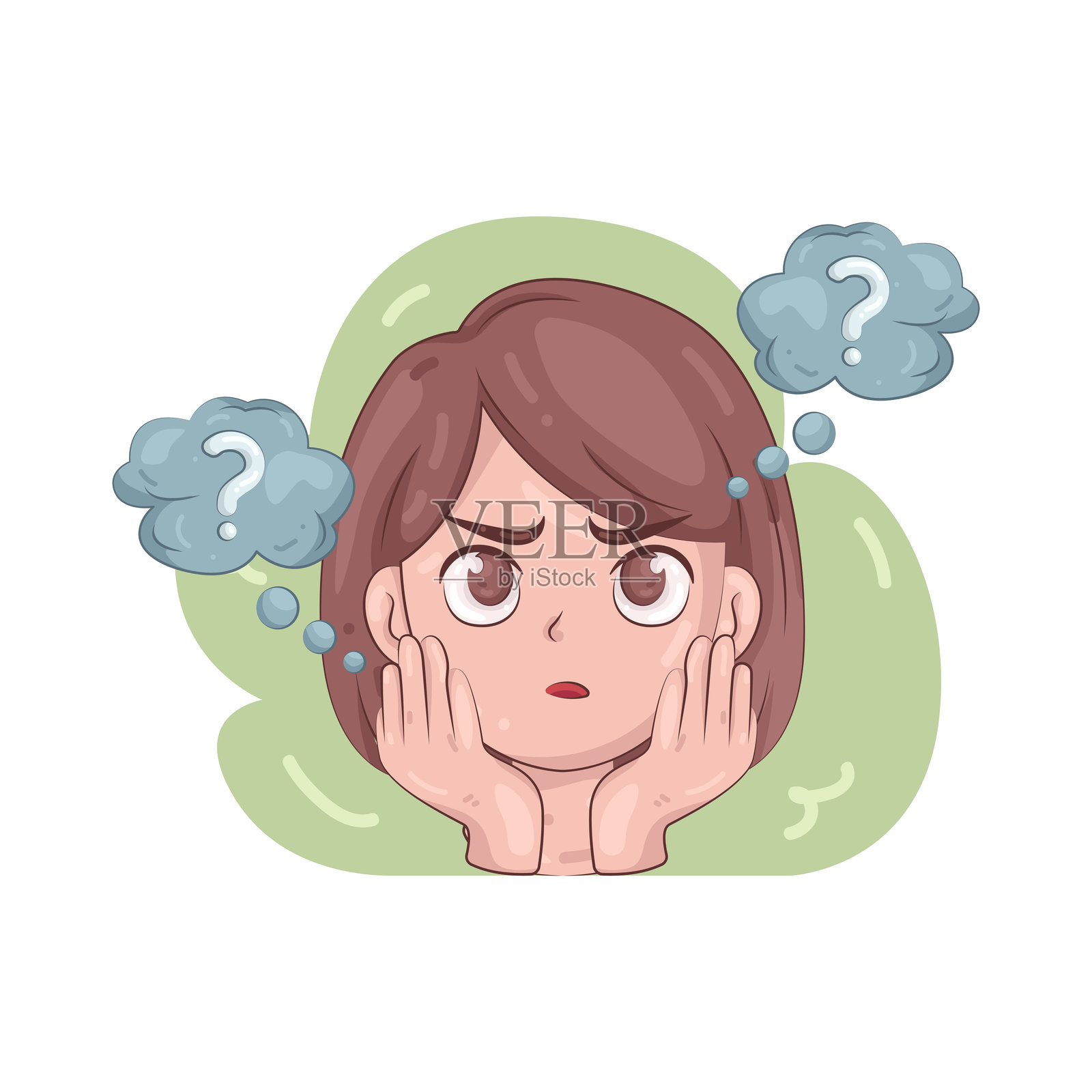 过度思考插画图片素材