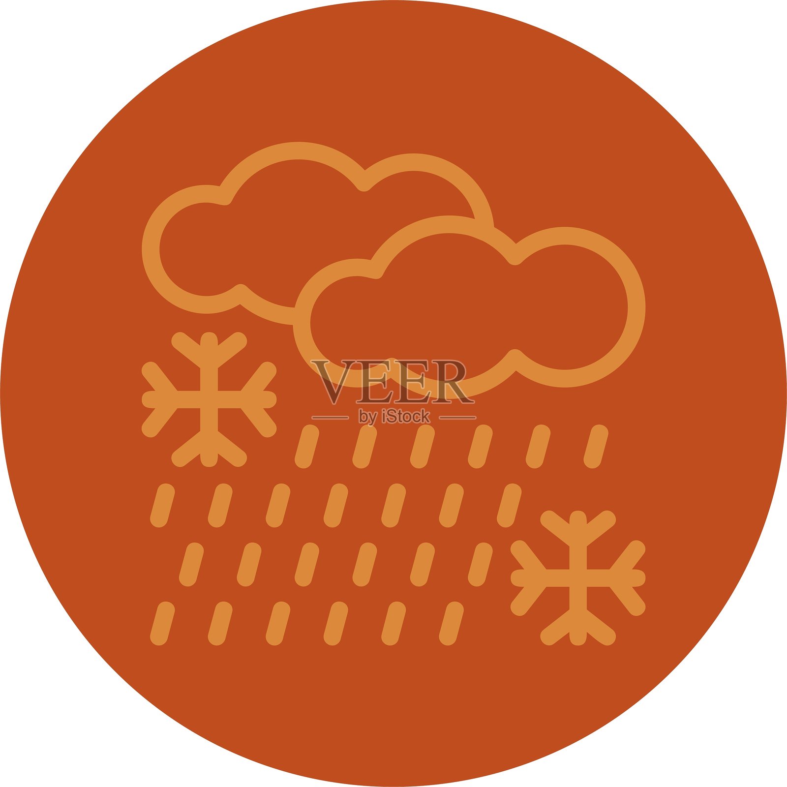 冰雨线条多色图标插画图片素材