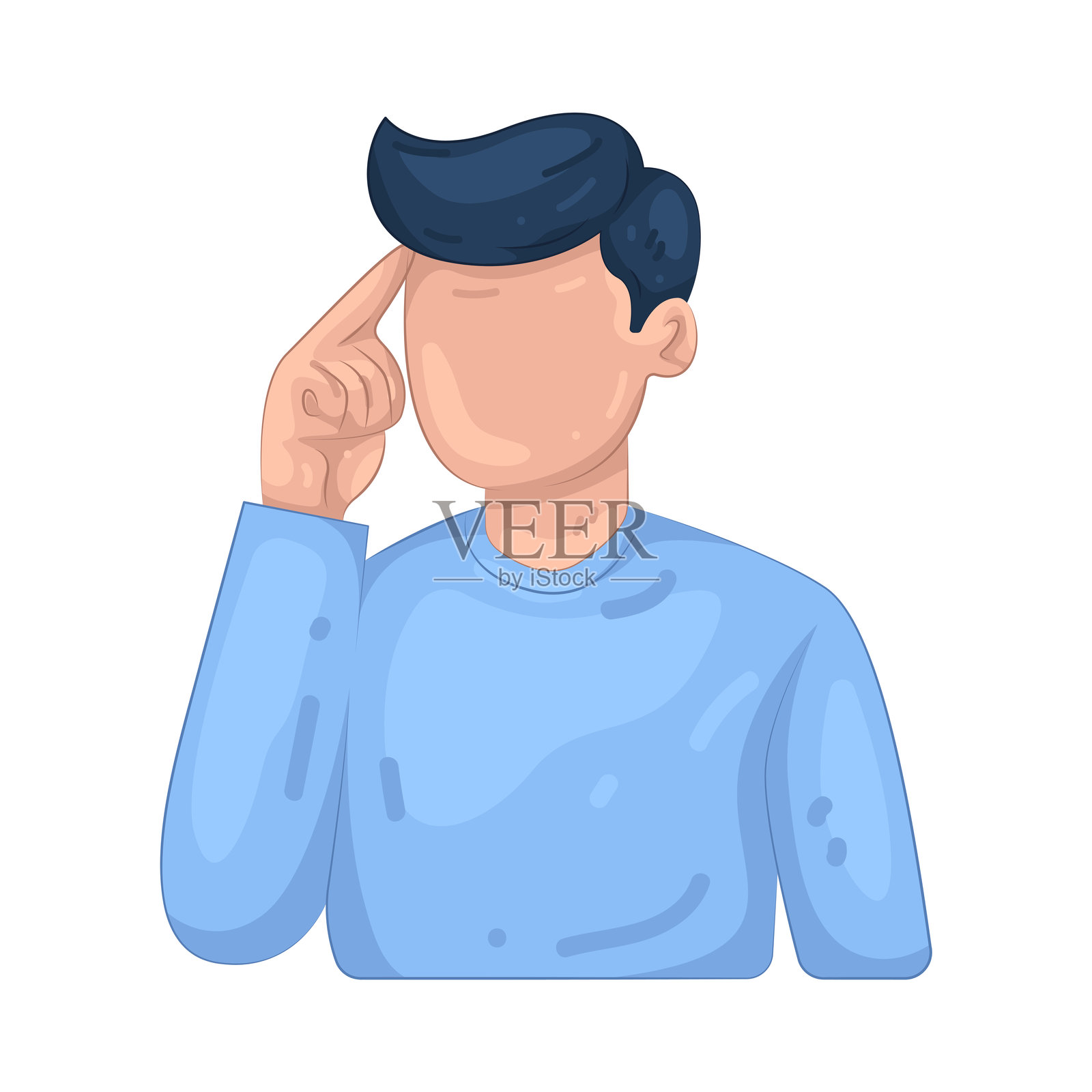 思考插画图片素材