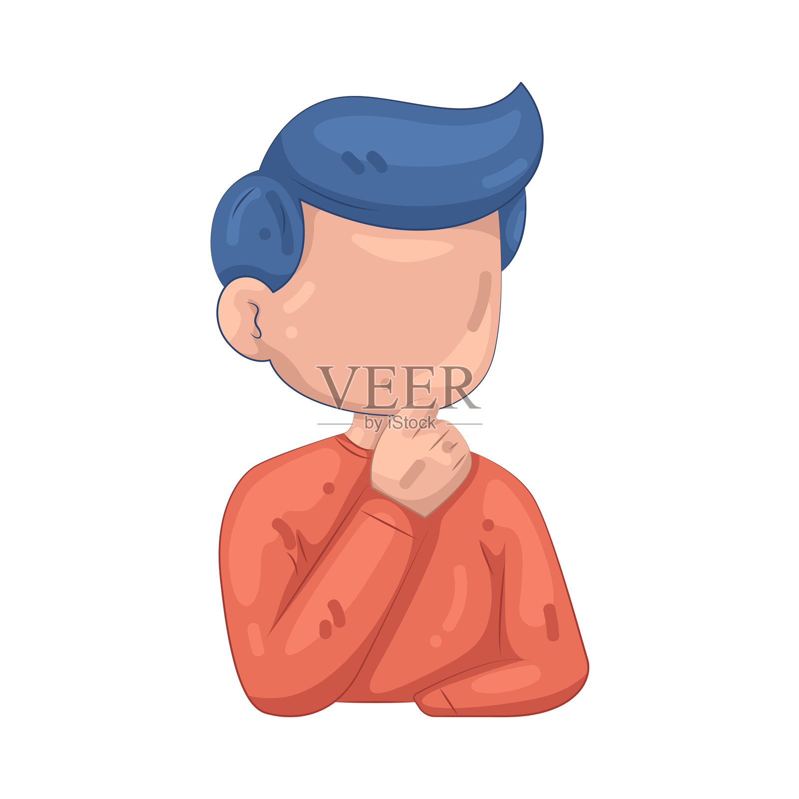 困惑插画图片素材