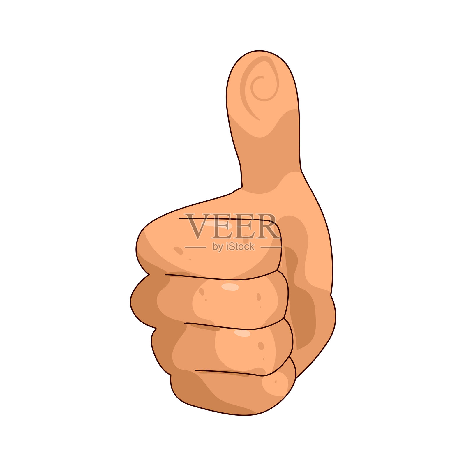 竖起大拇指插画图片素材