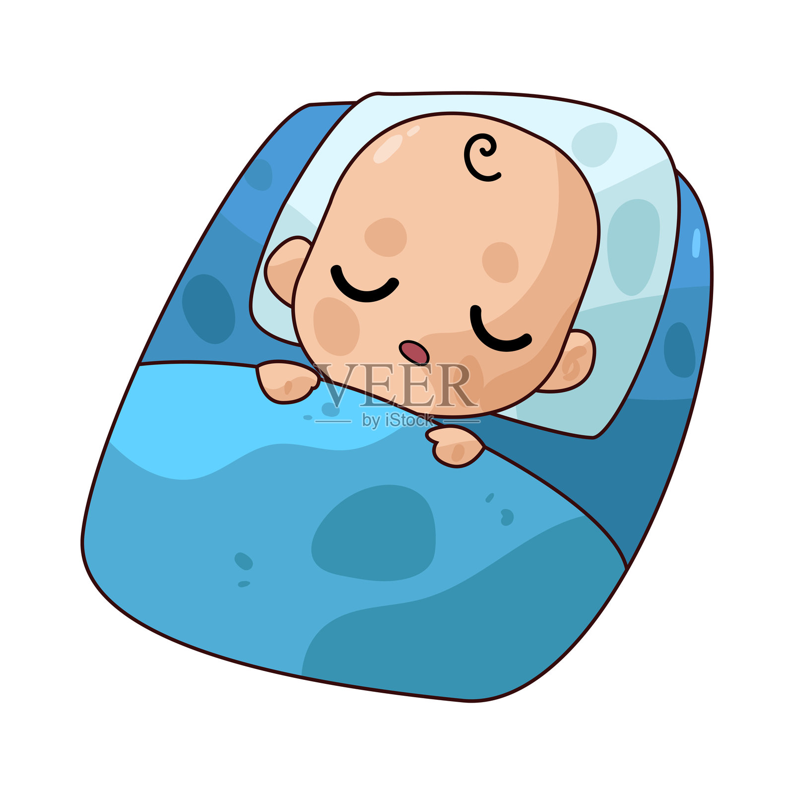 婴儿睡觉插画图片素材