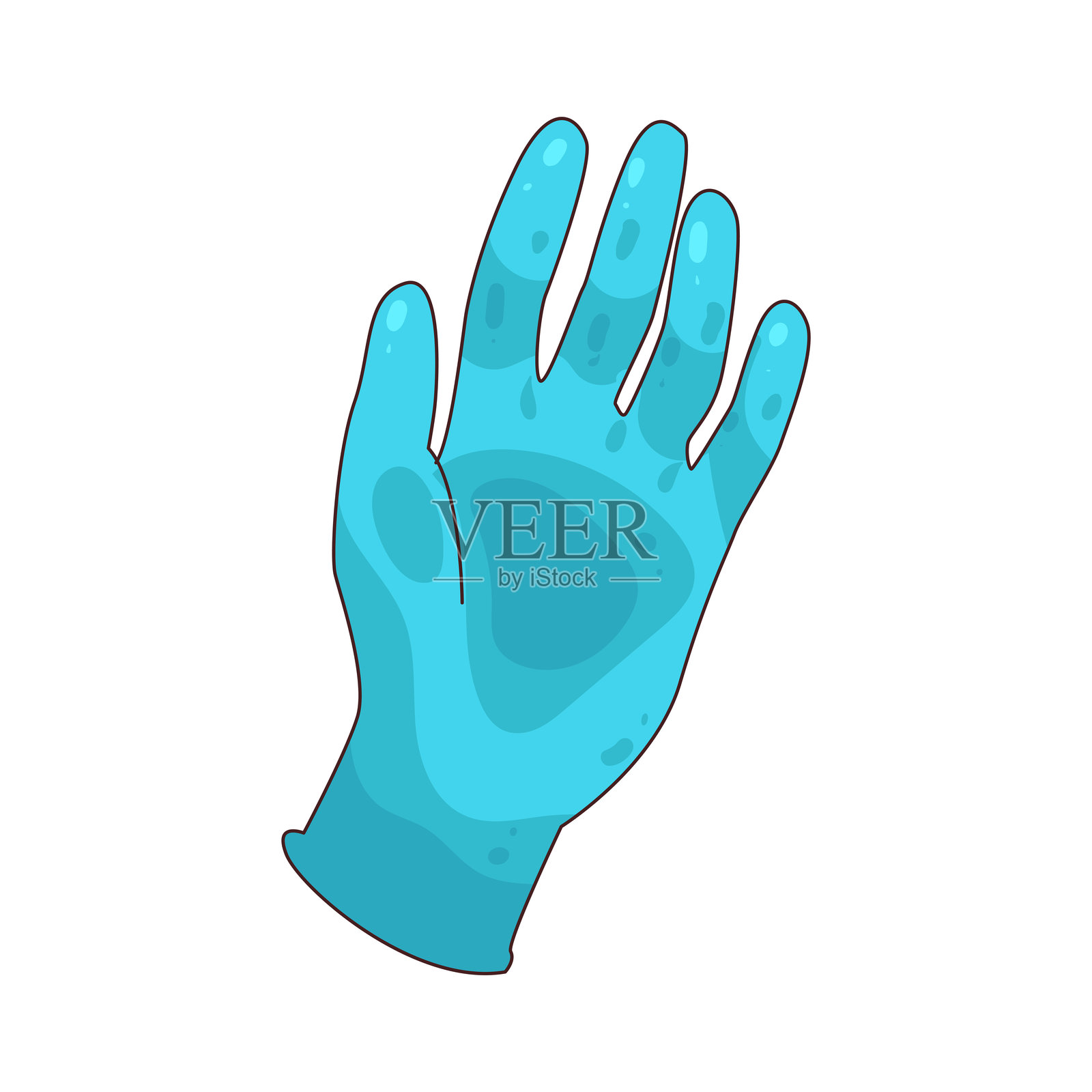 牙科手套插画图片素材