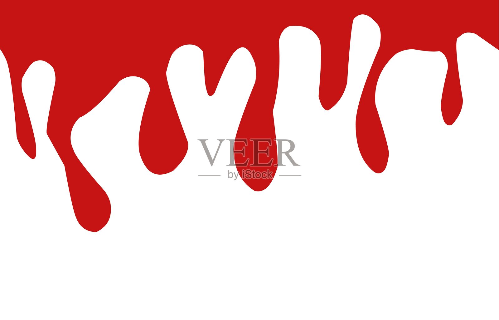 滴落的熔融红色液体飞溅形状插画图片素材