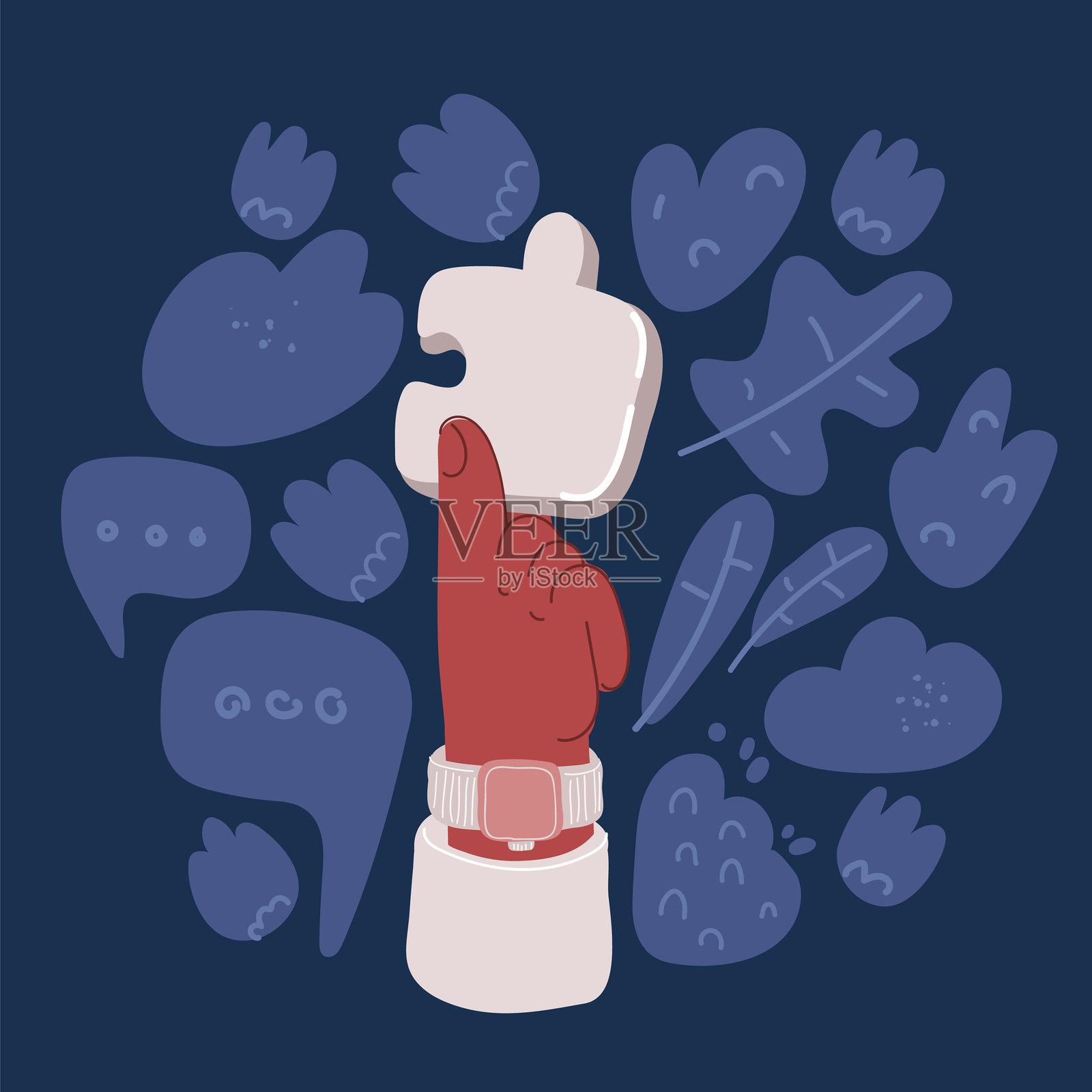 卡通矢量插图：男人和女人手中拿着拼图。商业解决方案、成功和战略概念。插画图片素材