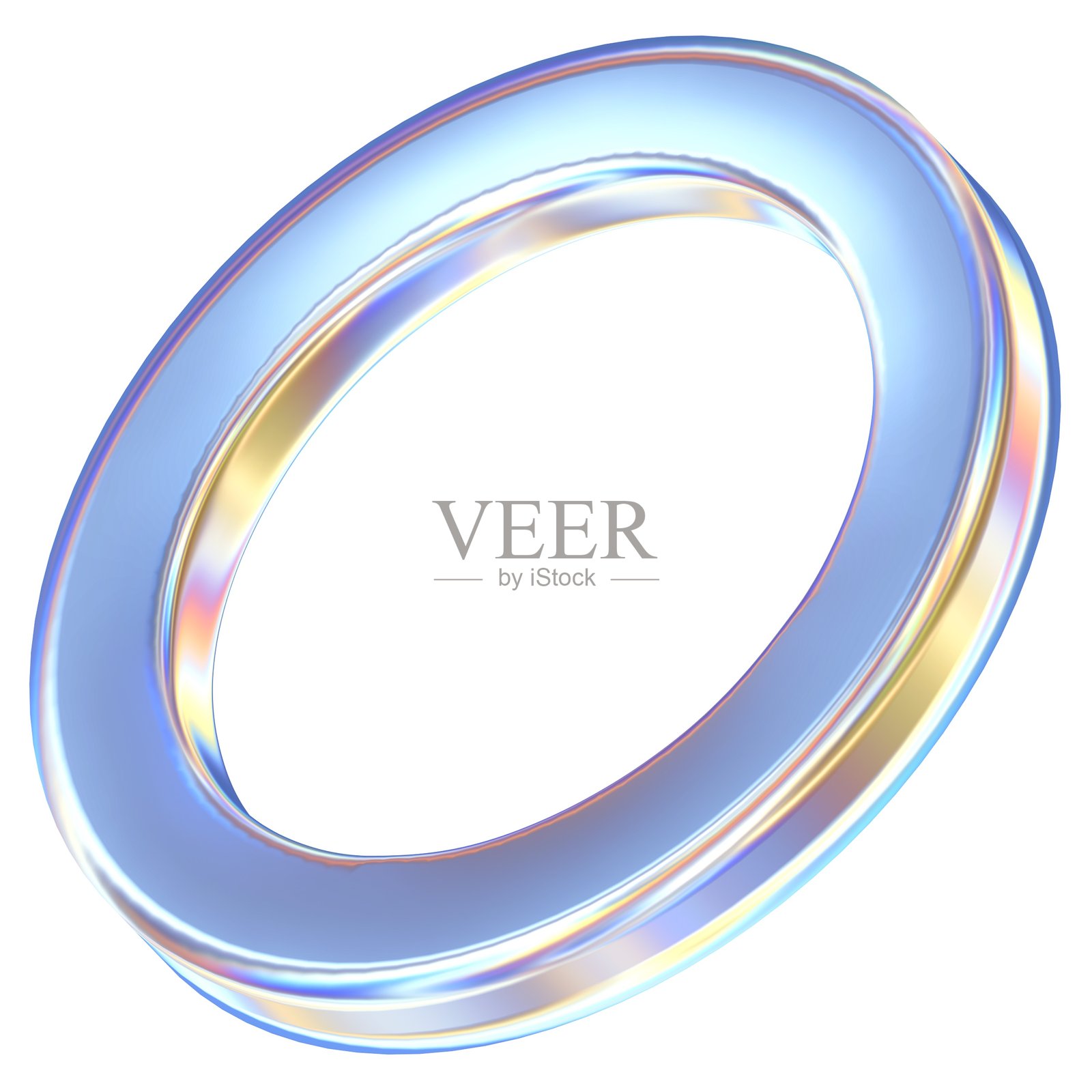 带有铬效果的3D抽象形状插图照片摄影图片