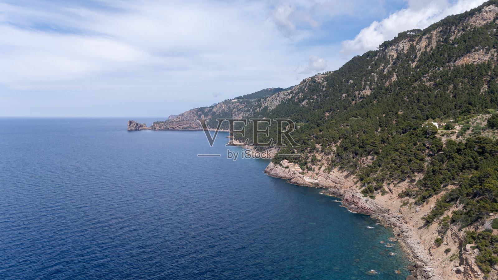 马约卡岛巴利阿里群岛的小渔村S'Estaca照片摄影图片