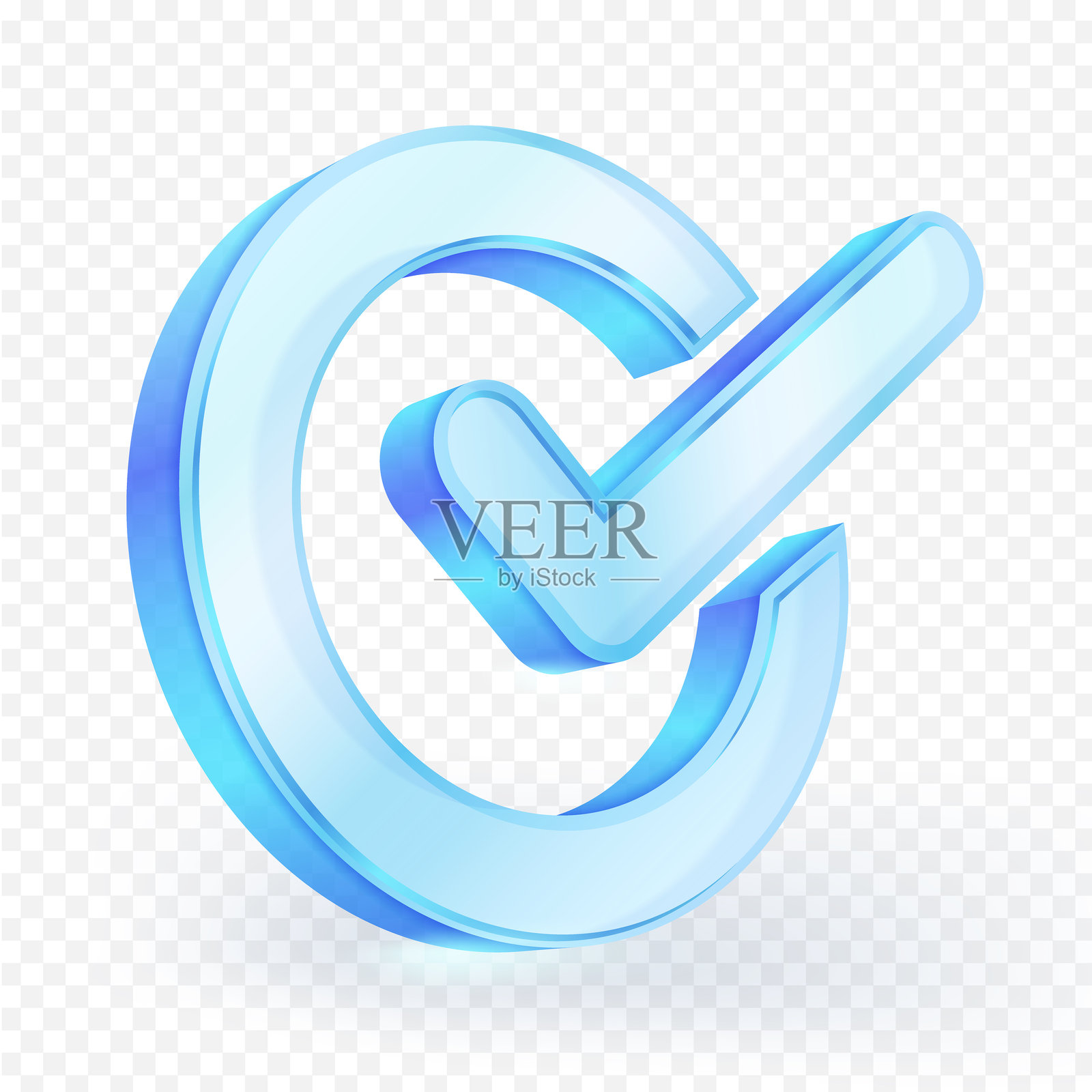 3D勾选标记图标插画图片素材