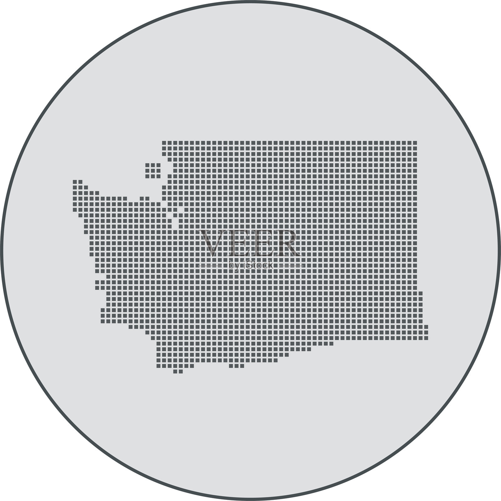 华盛顿地图插画图片素材