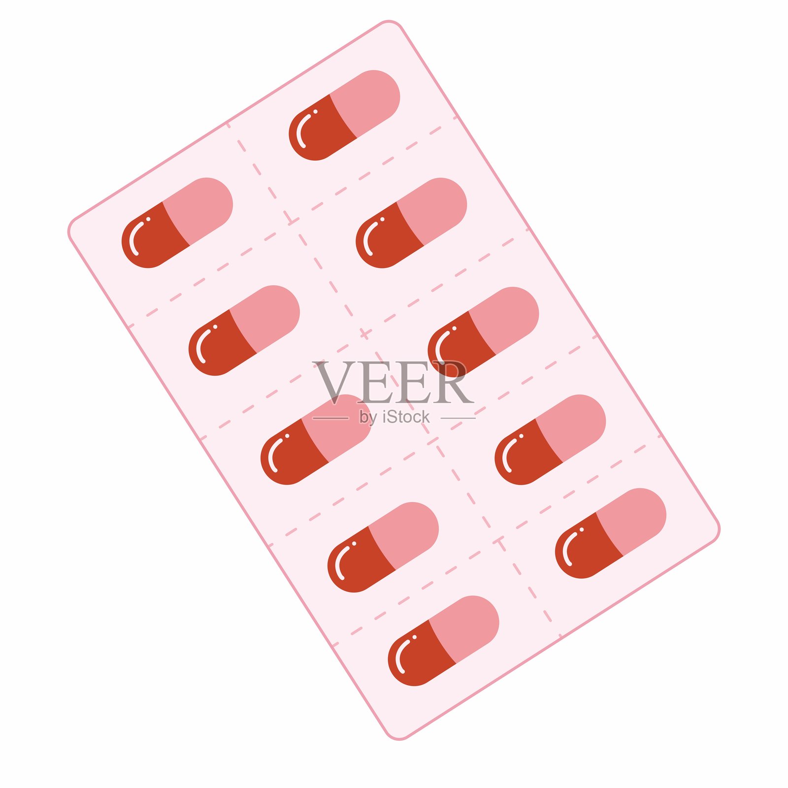 月经药物插图。月经剪贴画插画图片素材