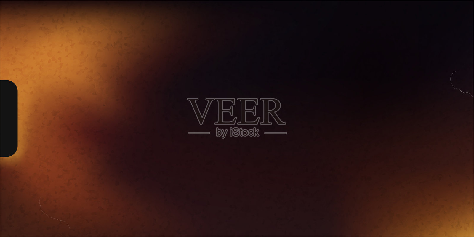 复古照片胶卷。深色复古胶卷质感，带有柔和的橙色光晕。模糊的复古背景，展现旧式模拟摄影。磨损渐变叠加。抽象矢量插图。插画图片素材