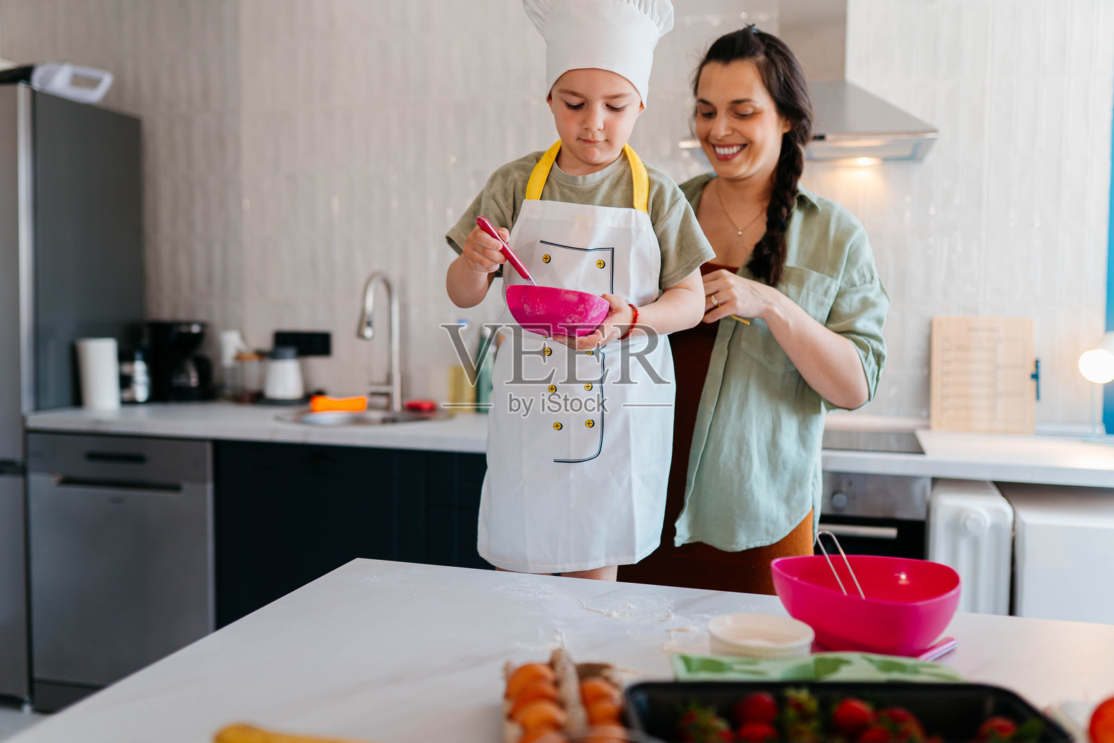 准备好一切来制作饼干照片摄影图片
