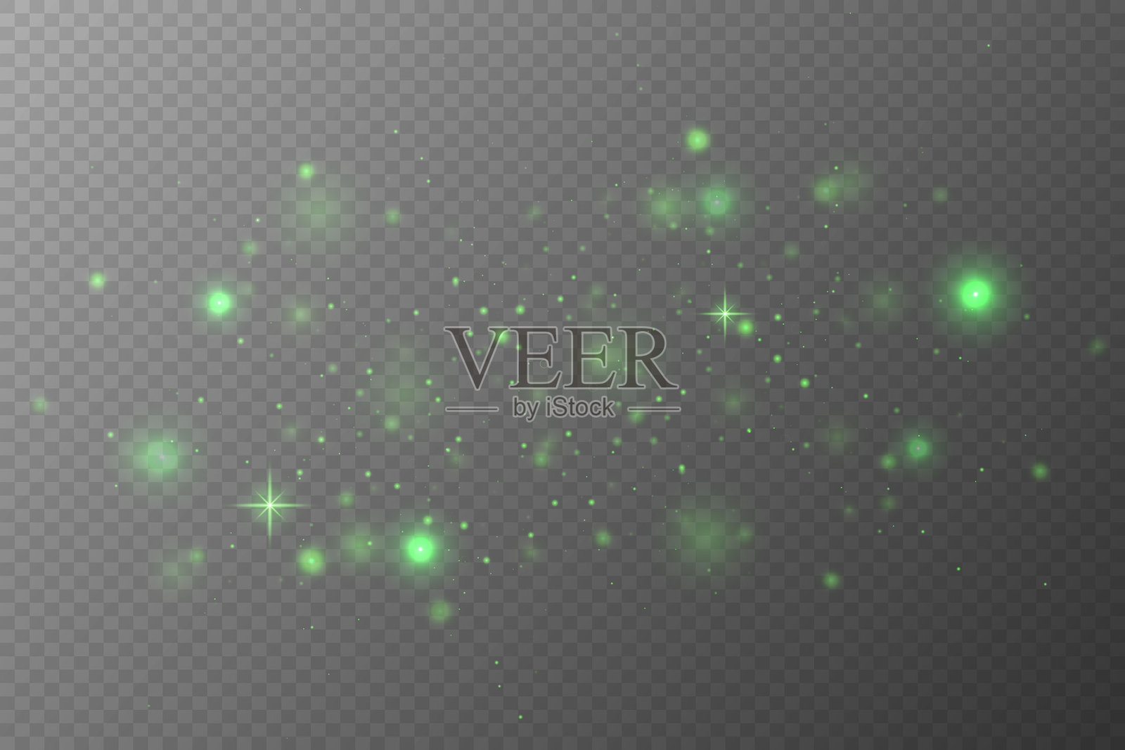 发光的尘埃和眩光。光的闪烁。插画图片素材