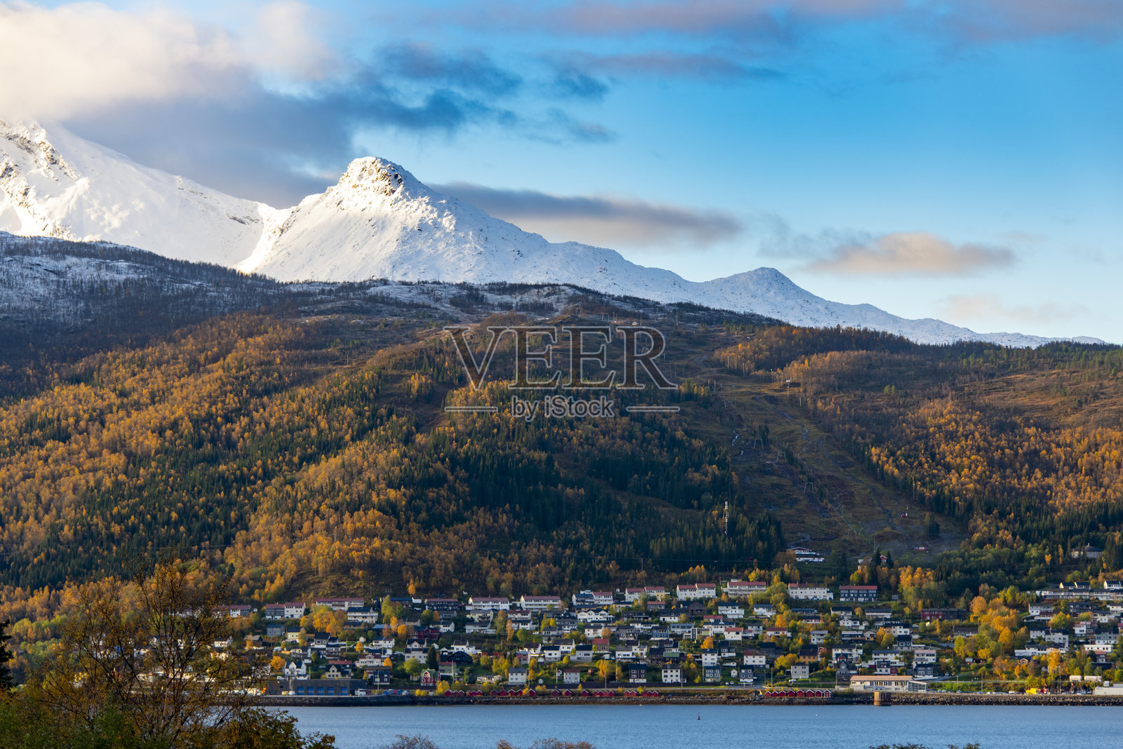 安克内斯斯特兰达村照片摄影图片
