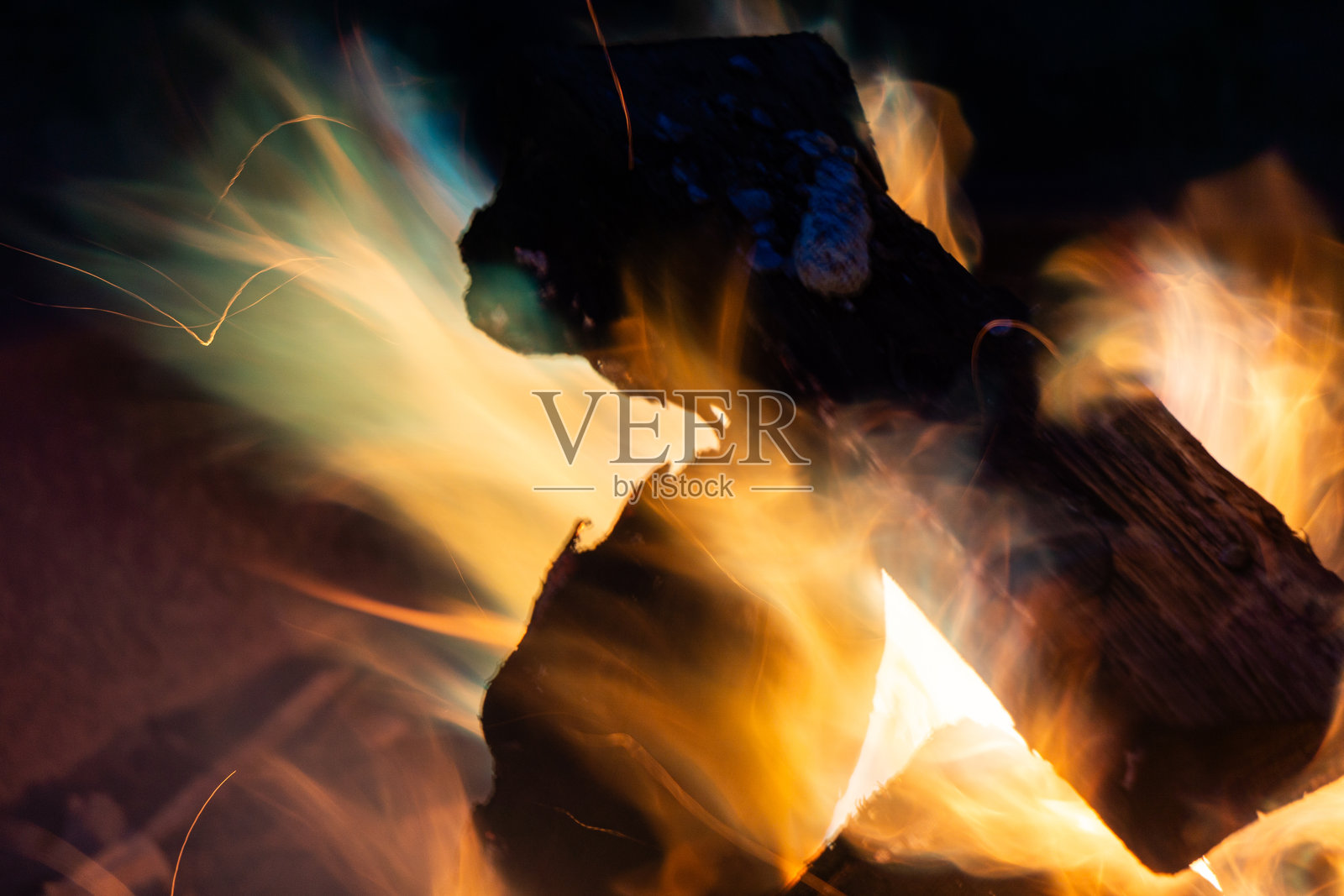 怀俄明州的火灾照片摄影图片