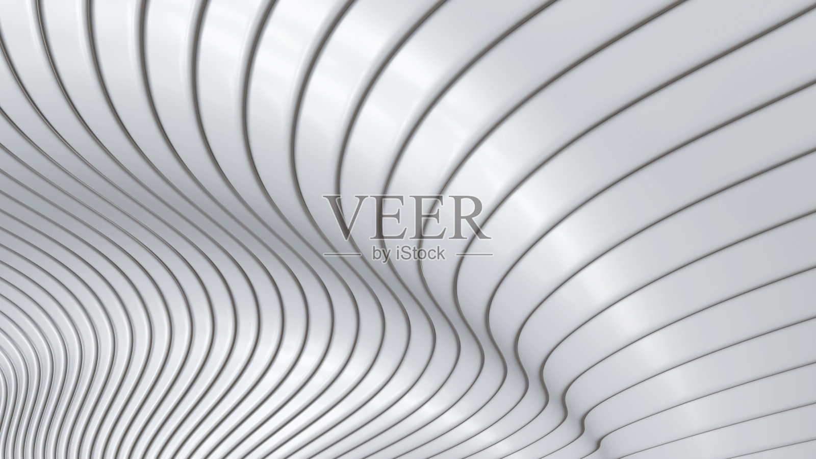 白色条纹图案背景，3D线条设计，适合商业演示的抽象简约白灰背景。照片摄影图片