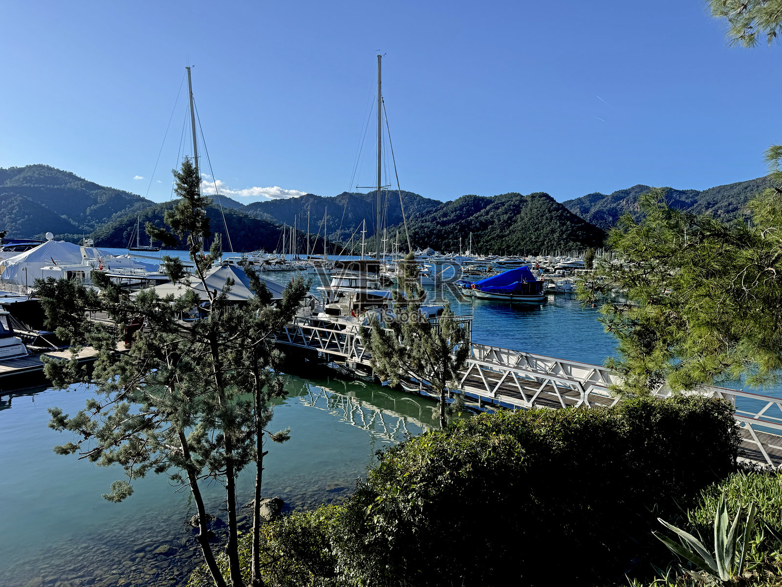 土耳其戈杰克码头的游艇和船只照片摄影图片