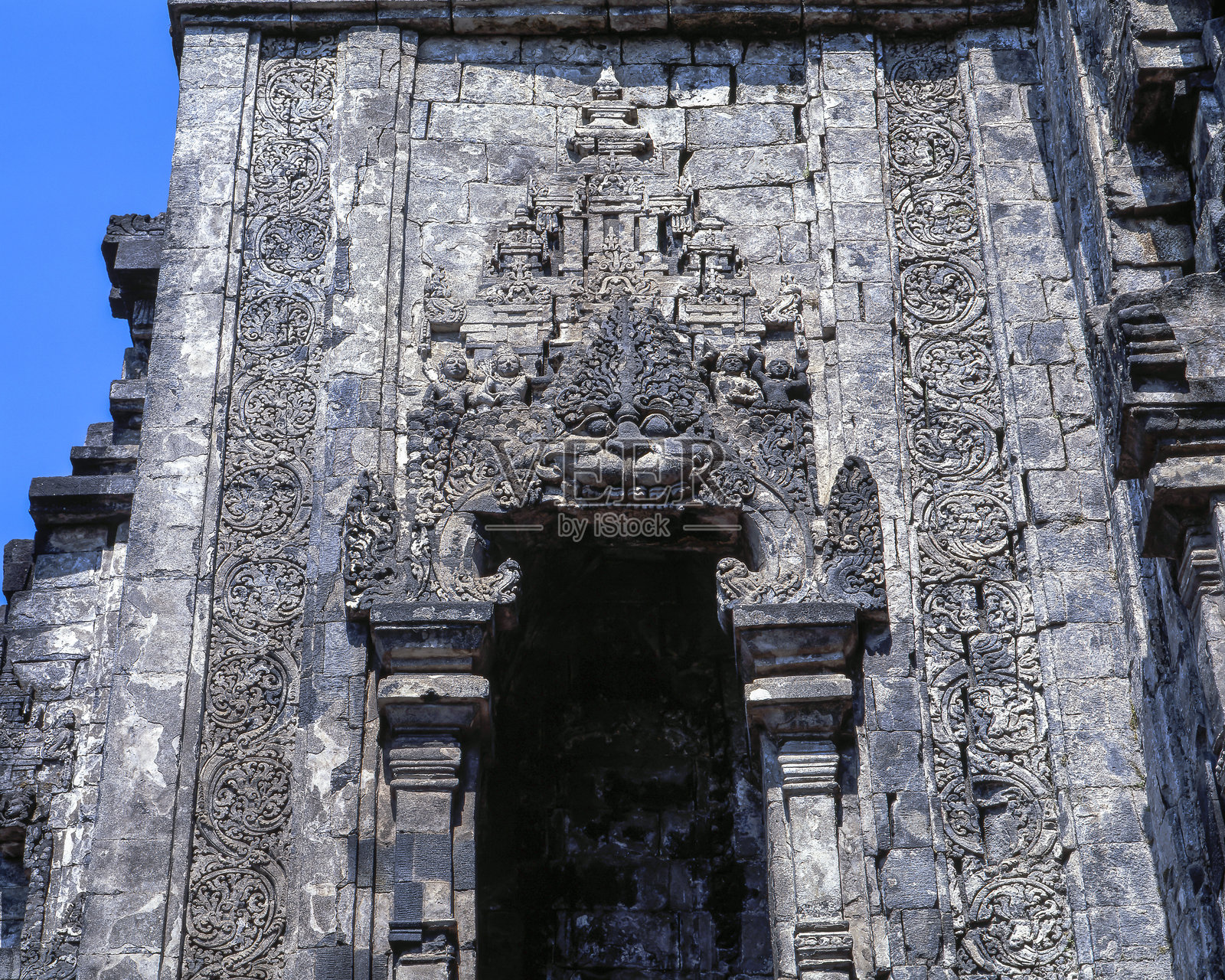 中爪哇卡拉桑寺的卡拉面具照片摄影图片