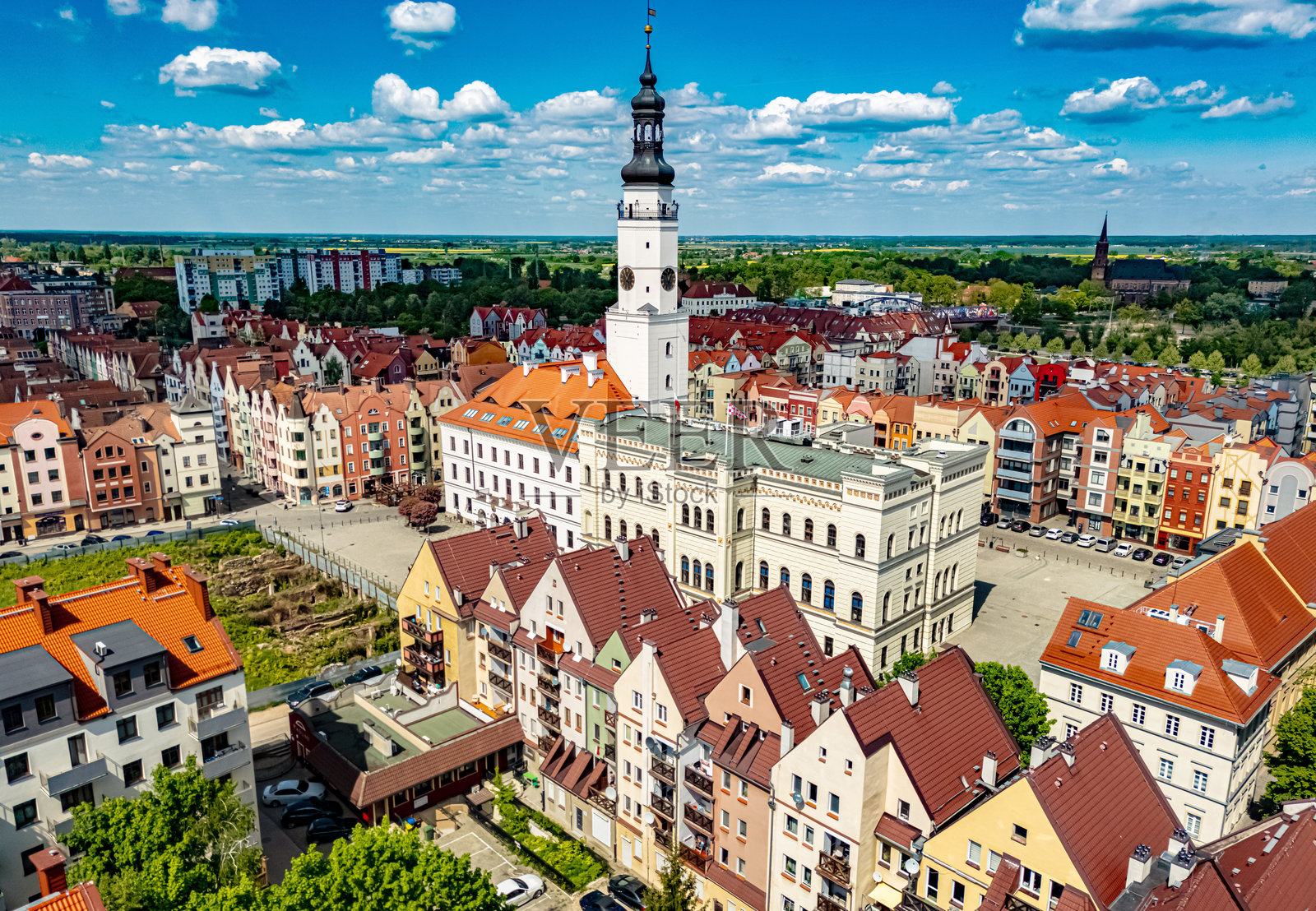 波兰格罗戈夫老城的建筑照片摄影图片