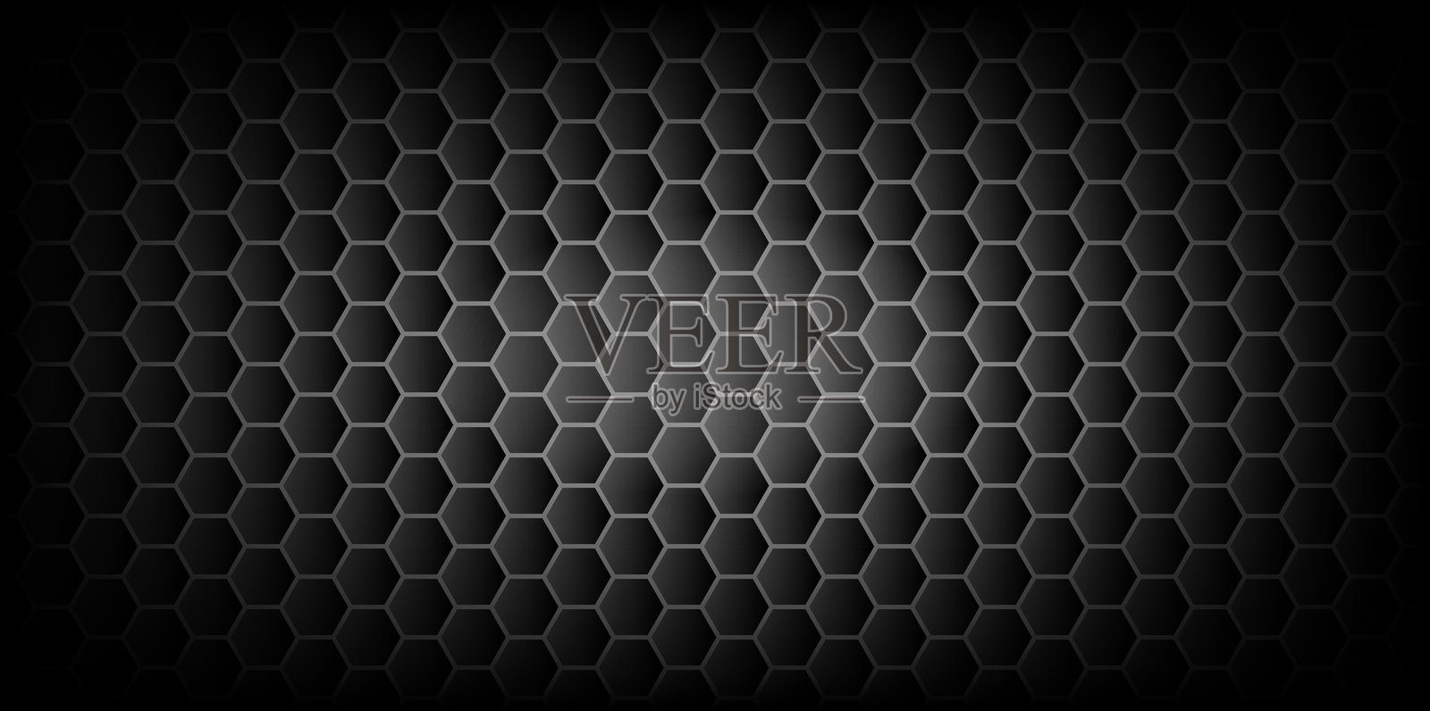 黑白图案背景的黑白照片。图案由六边形组成。插画图片素材