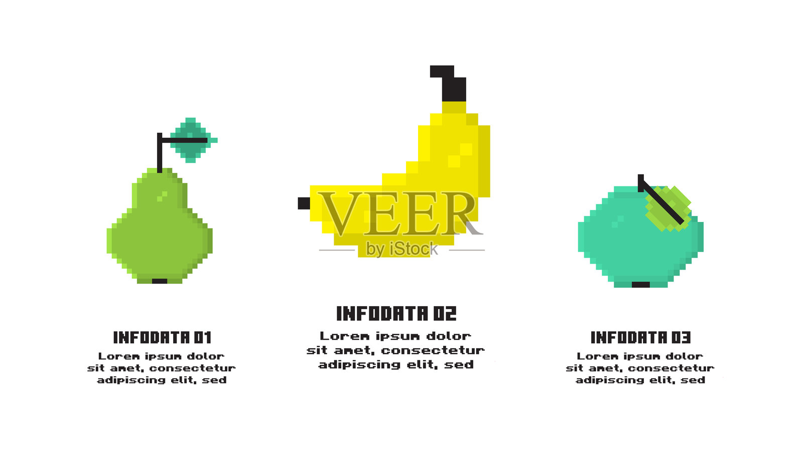 Minecraft概念信息图，包含3个步骤、选项、部分或过程。商业数据可视化。插画图片素材