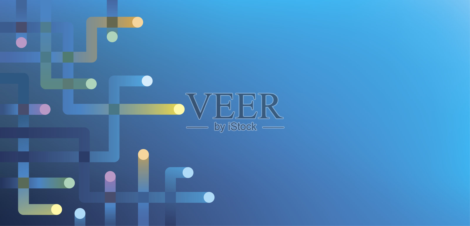 抽象背景。社交网络图。连接。插画图片素材