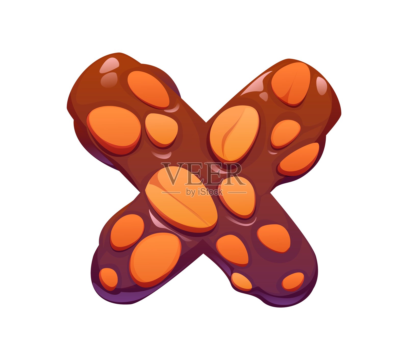 甜点字体，面包店糕点饼干字体插画图片素材