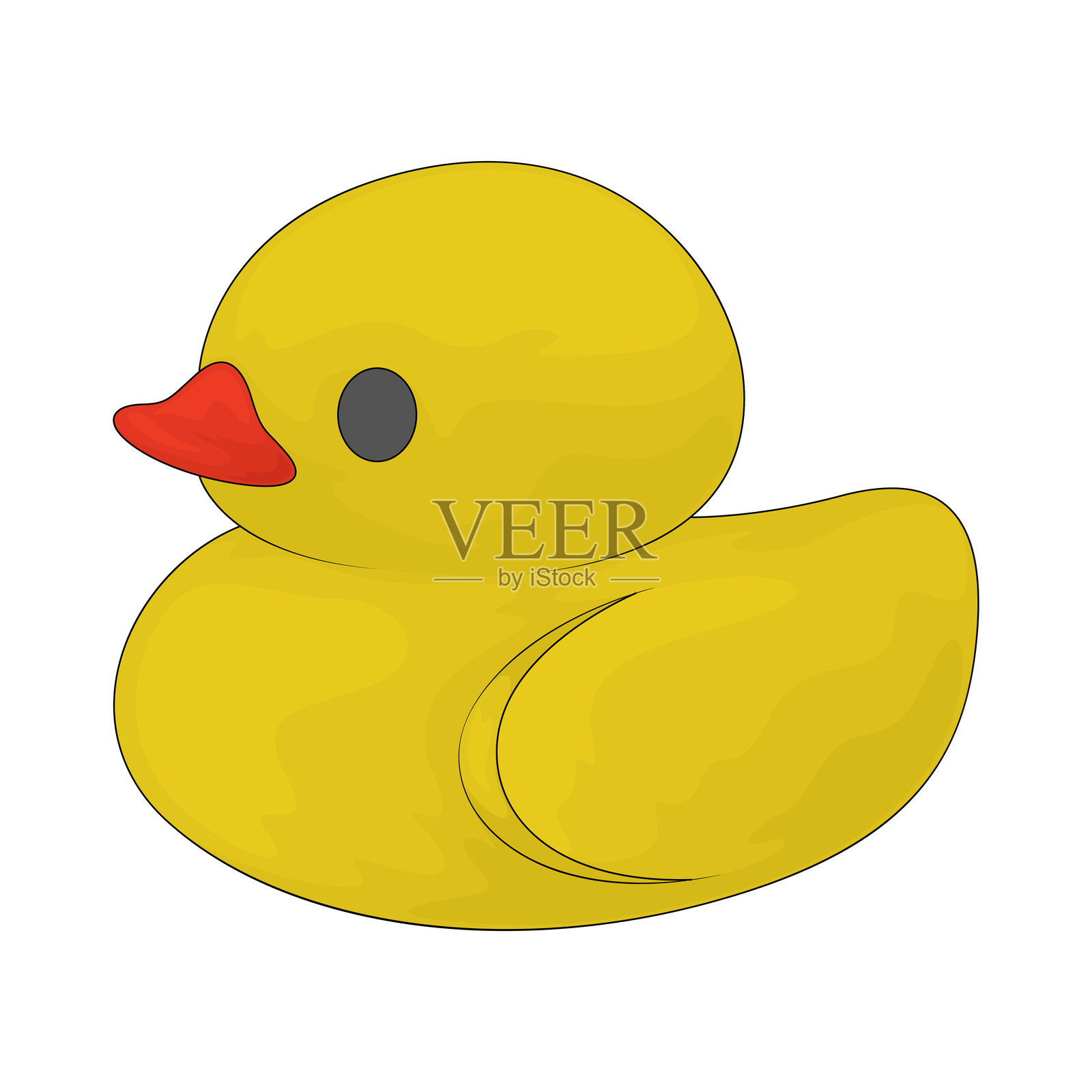 橡胶鸭插画图片素材