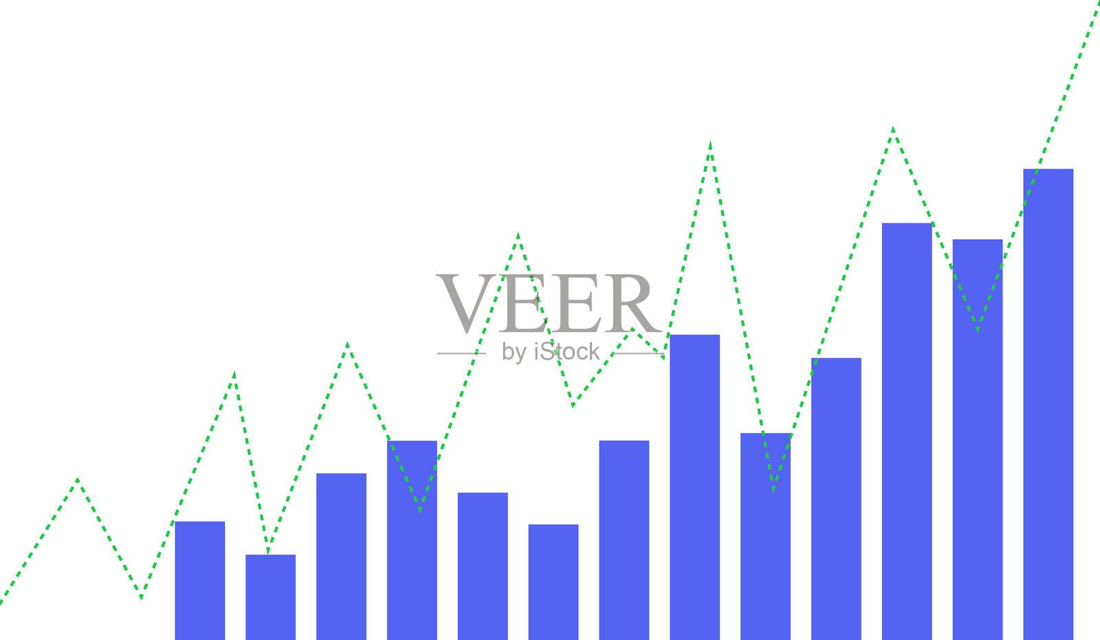 孤立背景上的股票市场插图，扁平矢量插图插画图片素材