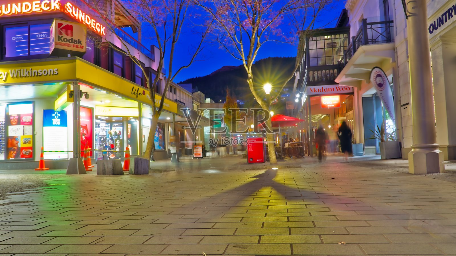 皇后镇的夜景照片摄影图片
