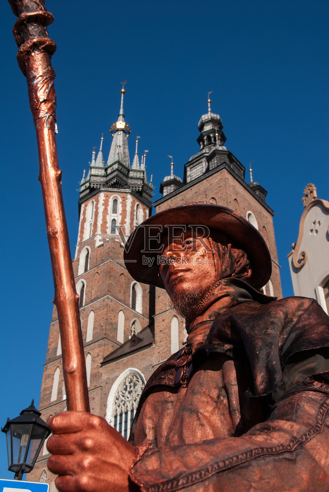 克拉科夫的活人雕像照片摄影图片