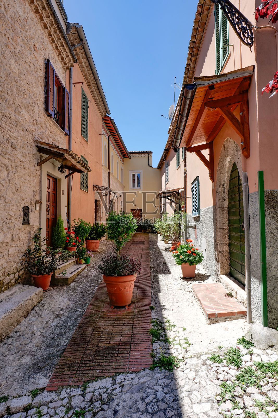 意大利拉齐奥的维罗利村。照片摄影图片