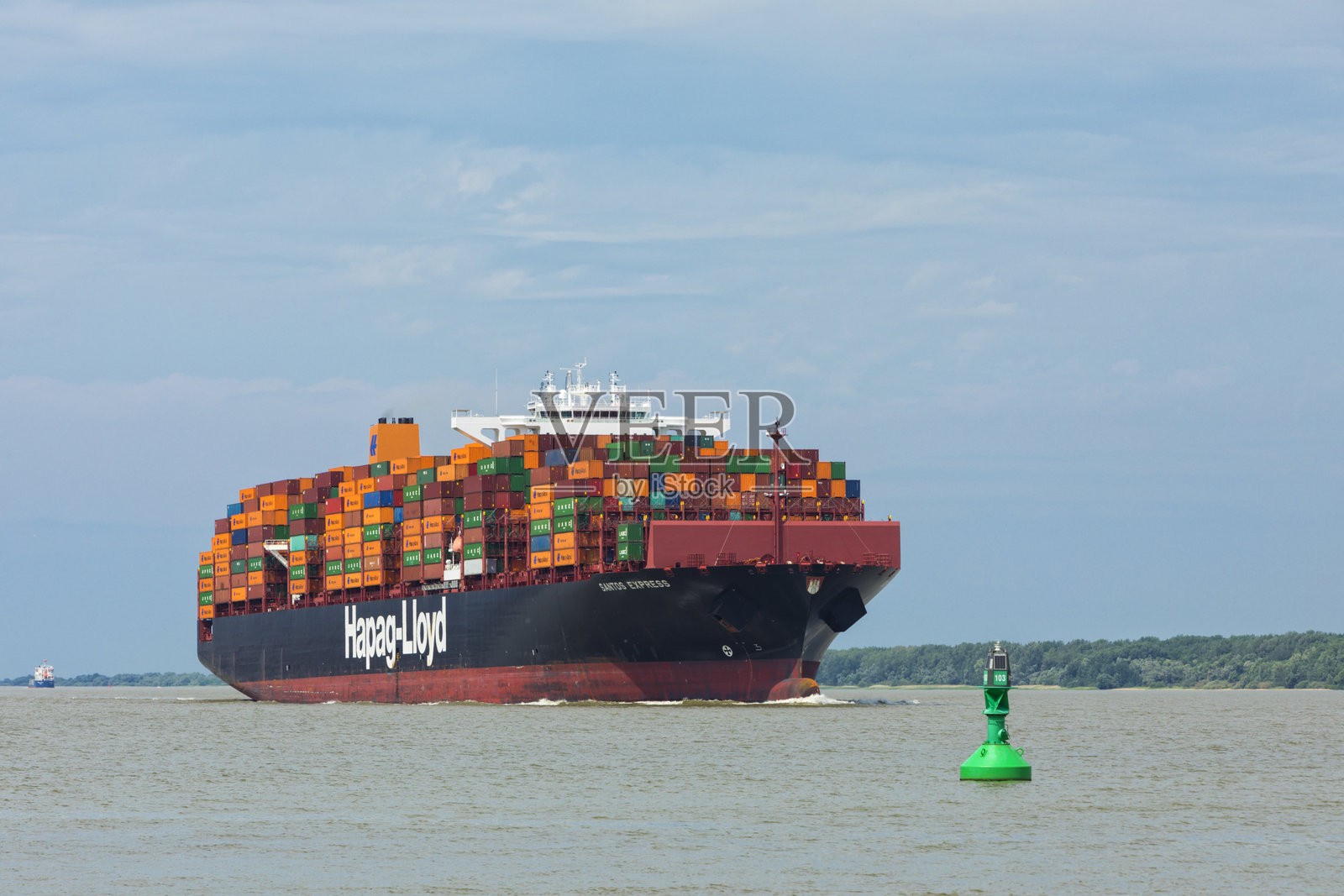 集装箱船桑托斯快车照片摄影图片