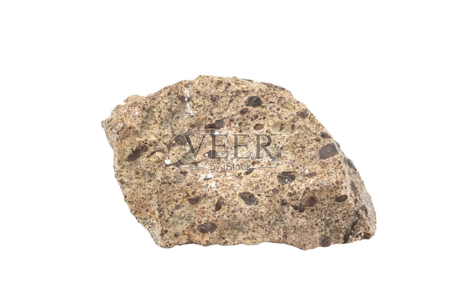 铝土矿的特写，孤立在白色背景上照片摄影图片