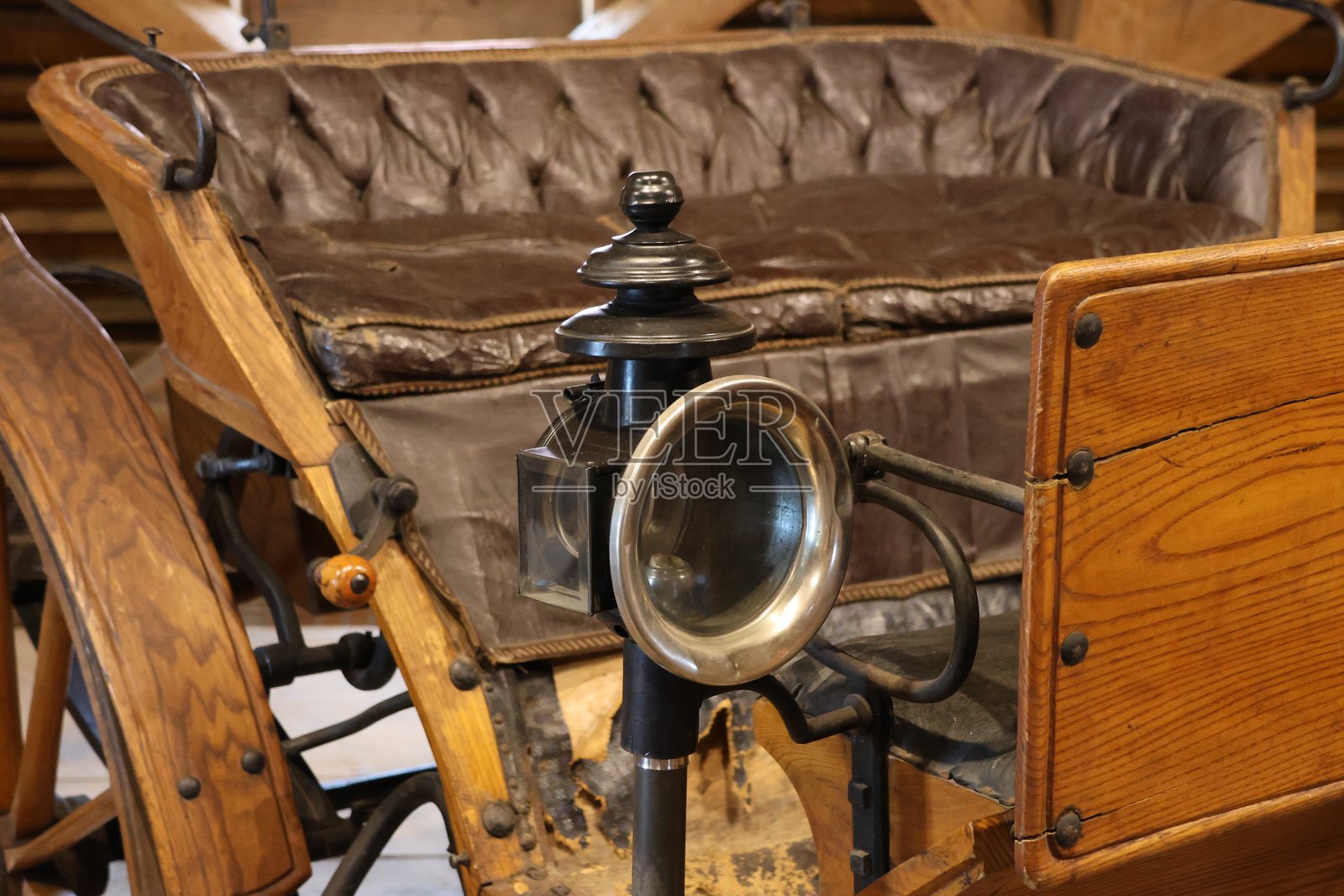 马车灯的特写镜头照片摄影图片