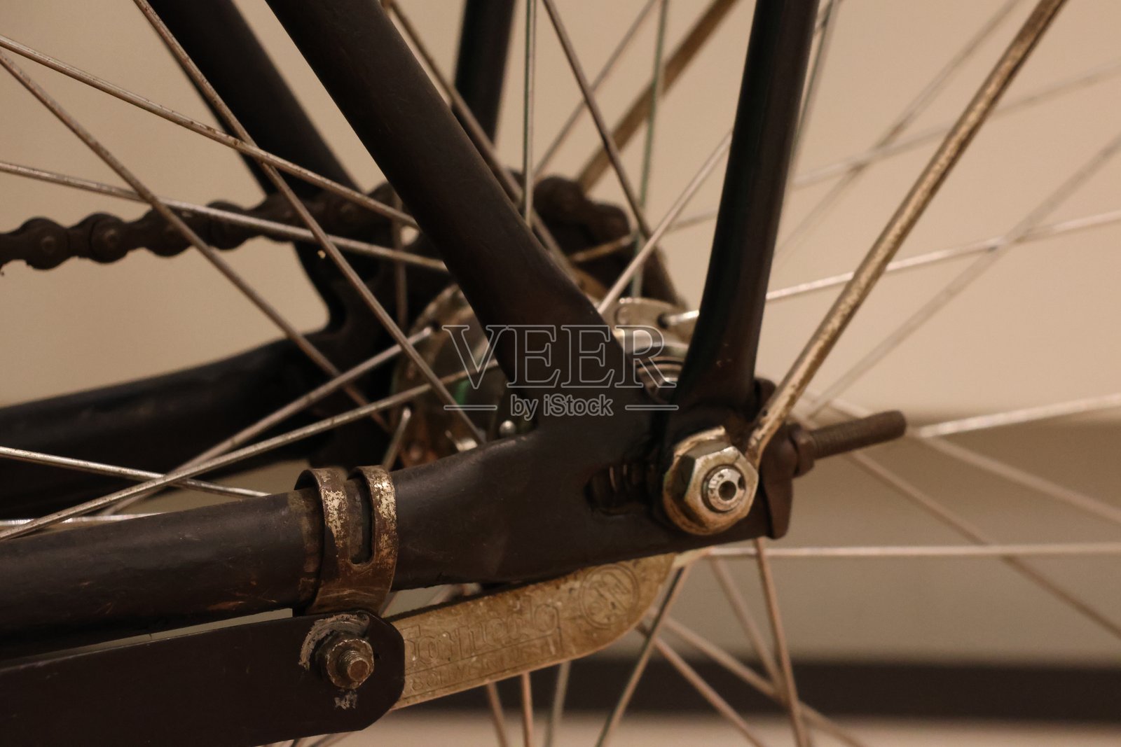 古老自行车的特写镜头照片摄影图片