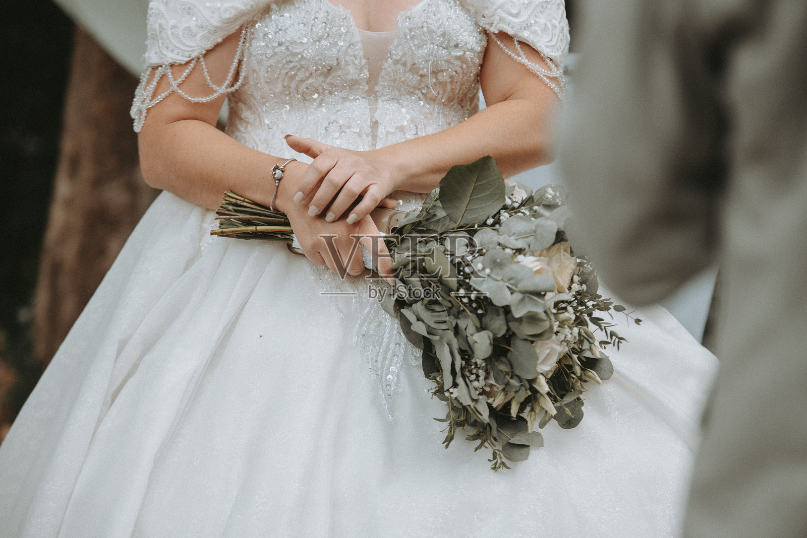 婚礼仪式上的新娘花束照片摄影图片