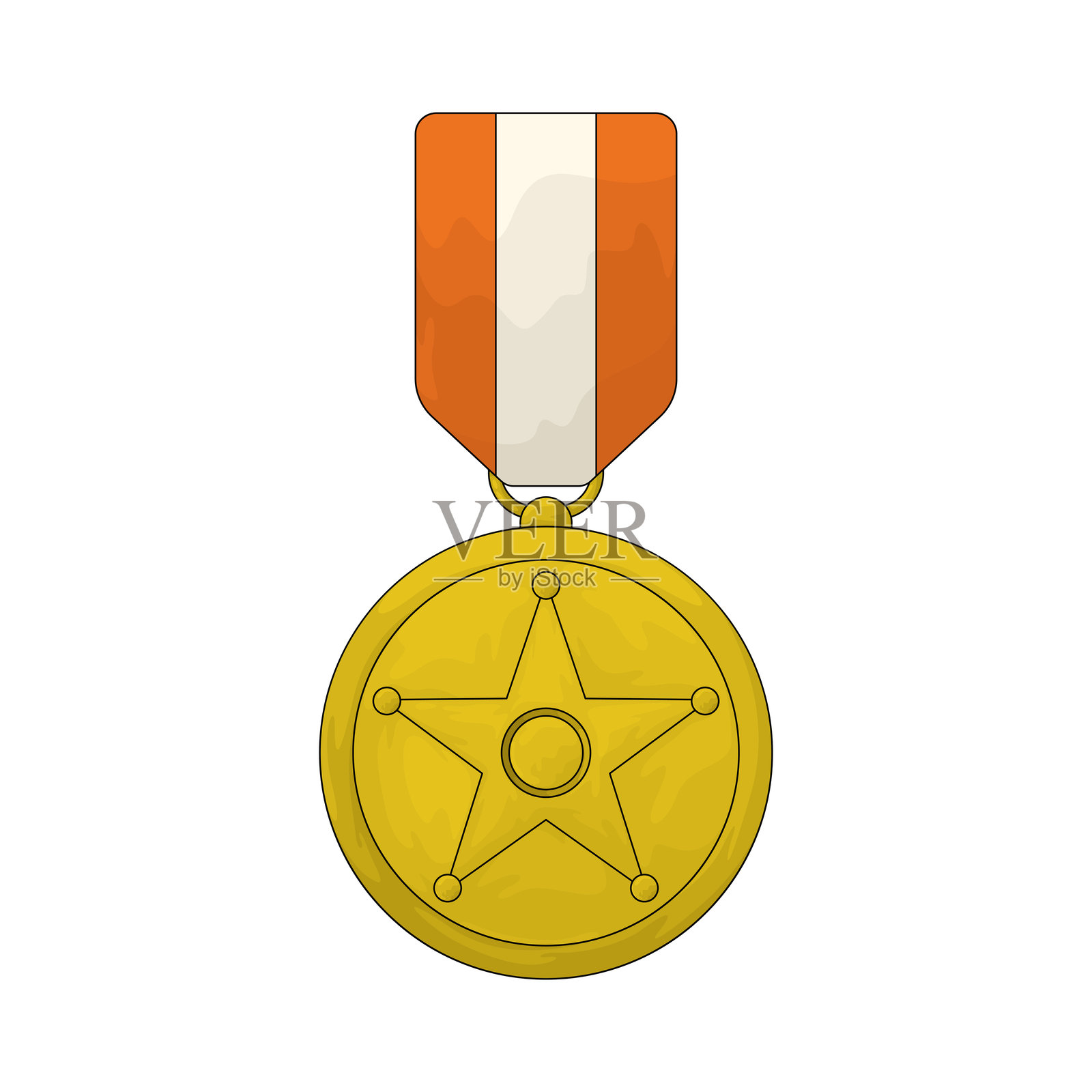 退伍军人勋章插画图片素材