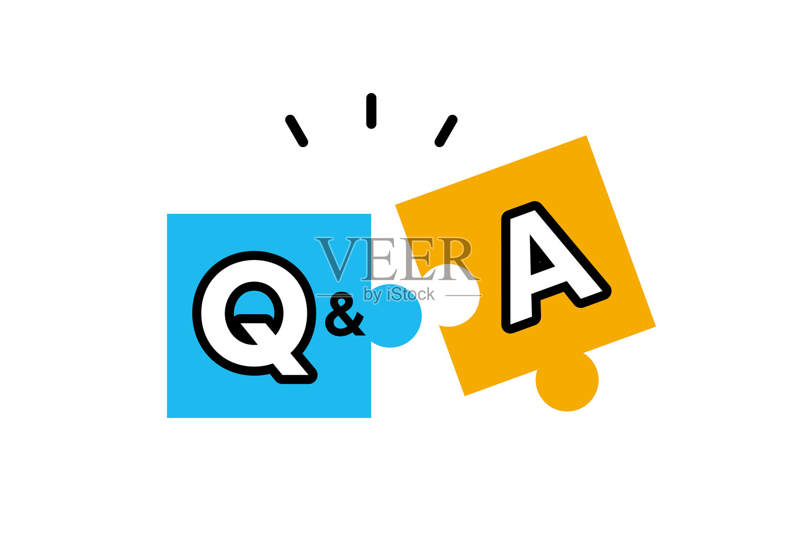 拼图问答标题插图图标插画图片素材