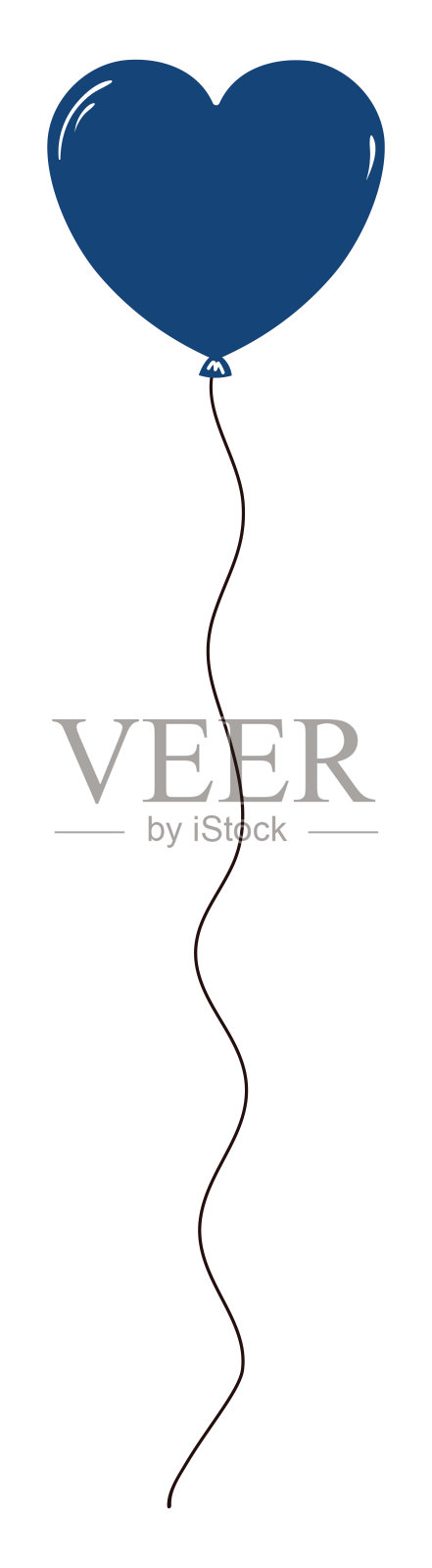 飞翔的心形气球插图插画图片素材