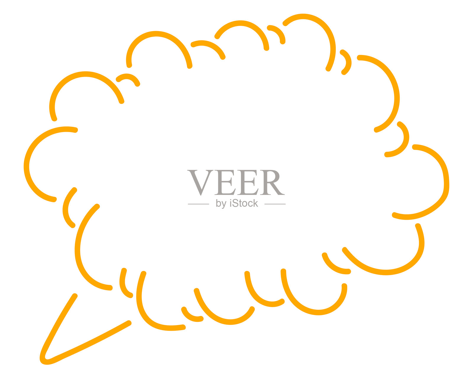 简单的气球云形状插画图片素材