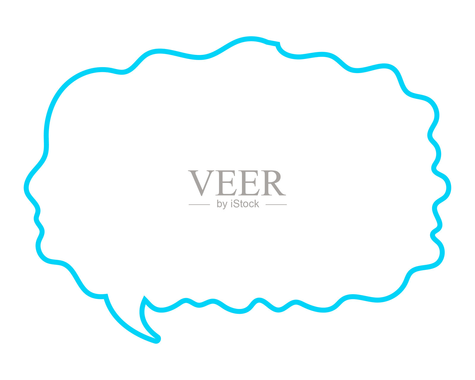 简单的气球柔和线条云朵形状插画图片素材