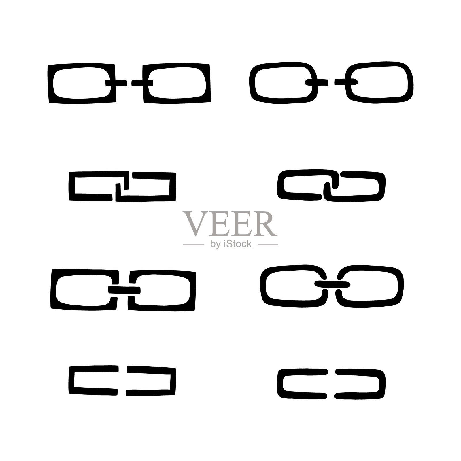 断链图标线条集插画图片素材