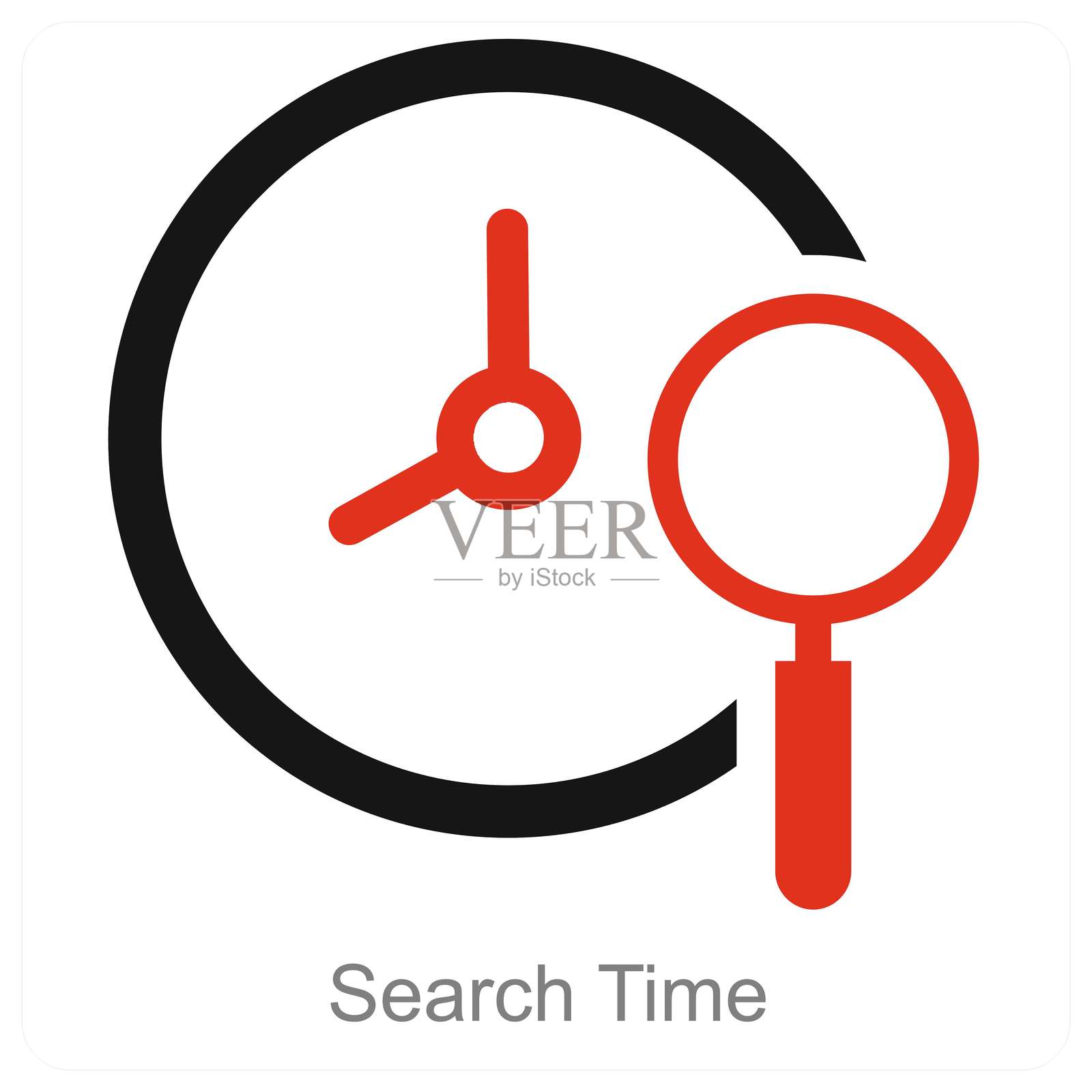 搜索时间插画图片素材