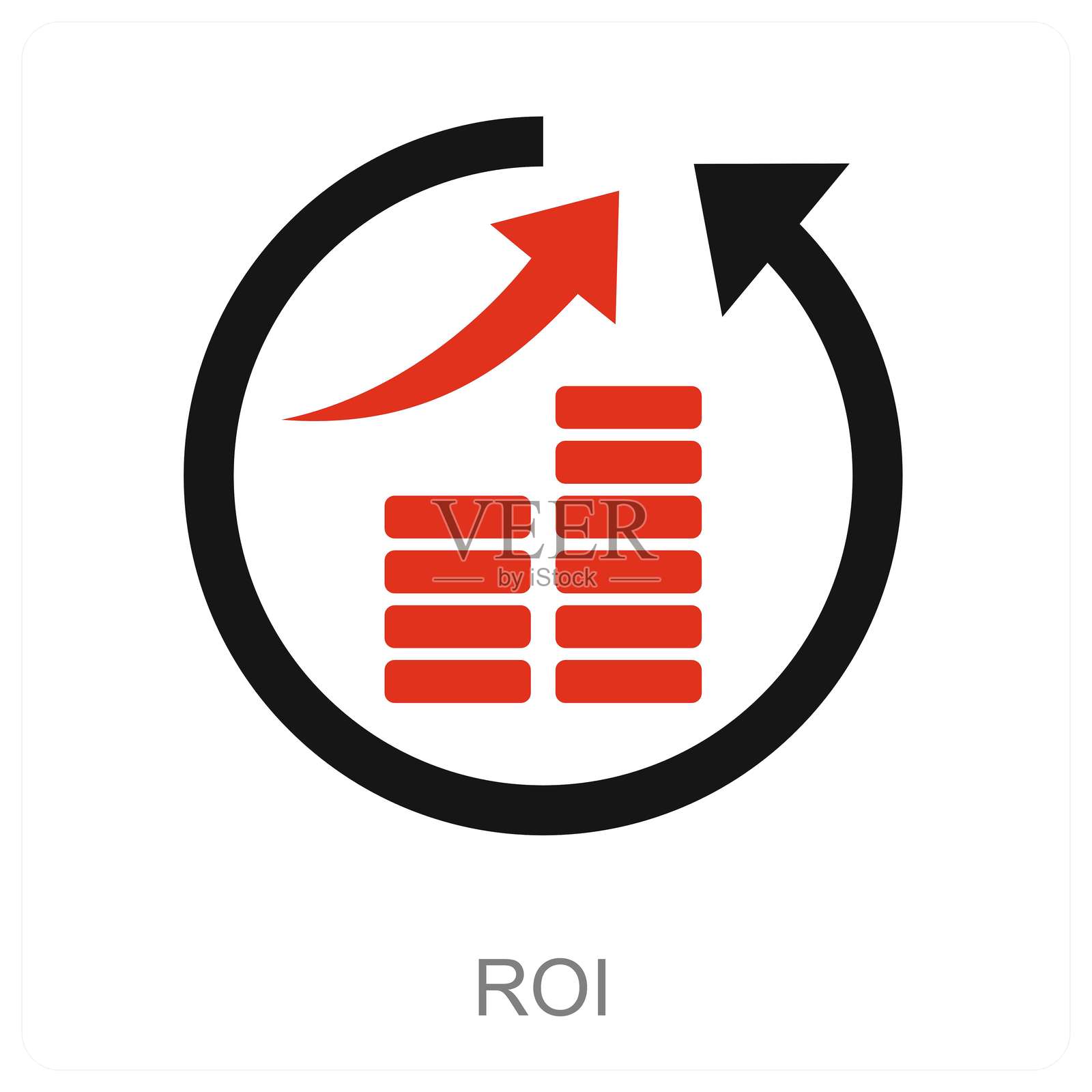 投资回报率插画图片素材