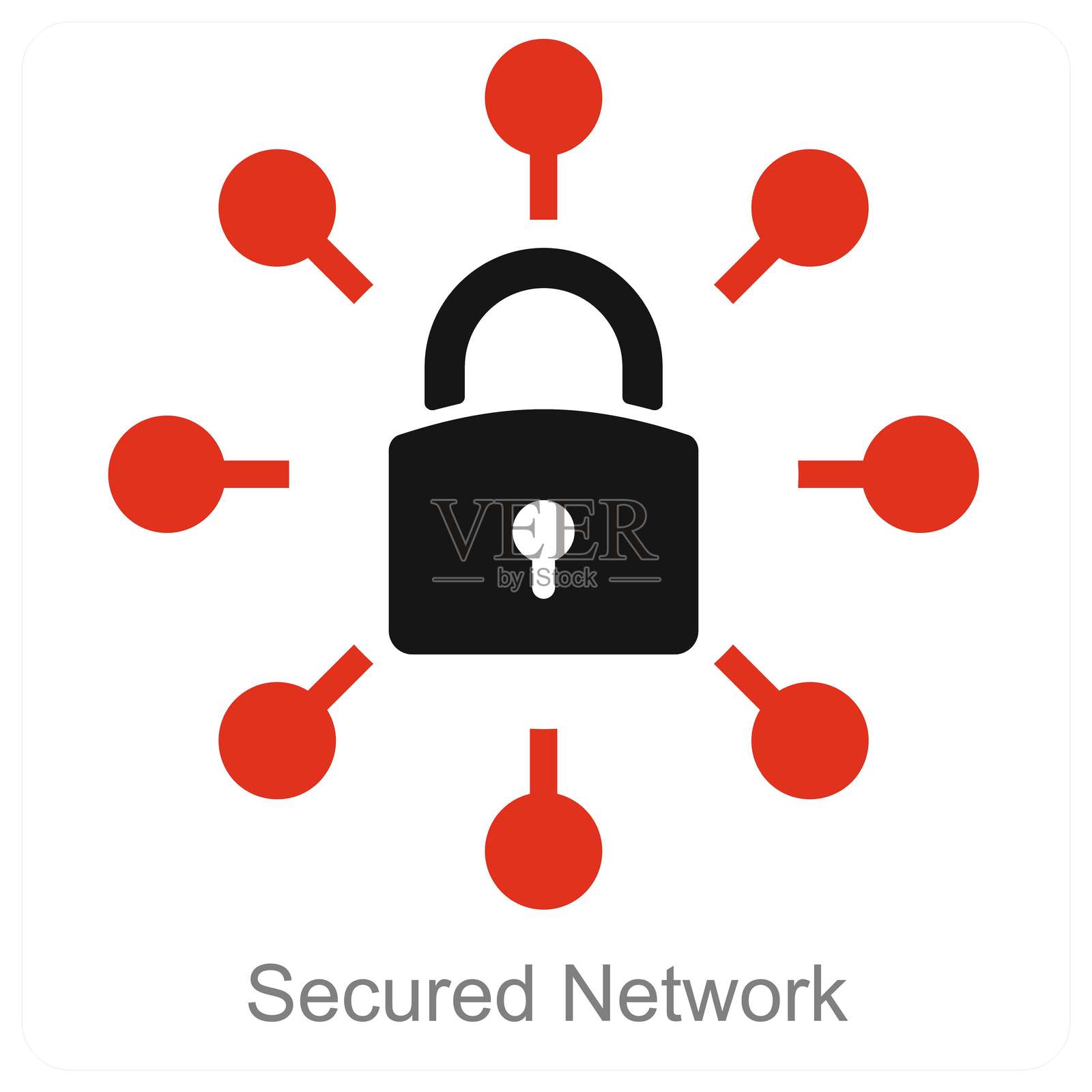 安全网络插画图片素材